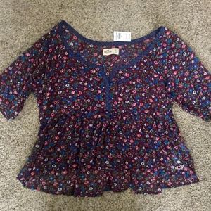 Hollister swing Blouse- So Cute! NWT